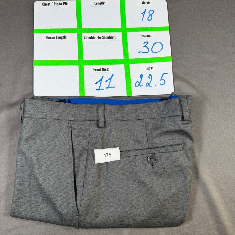 Kenneth Cole Reaction Techni-Cole Mens 36x30 Grey Crosshatch Dress Pants Busines - Picture 8 of 8